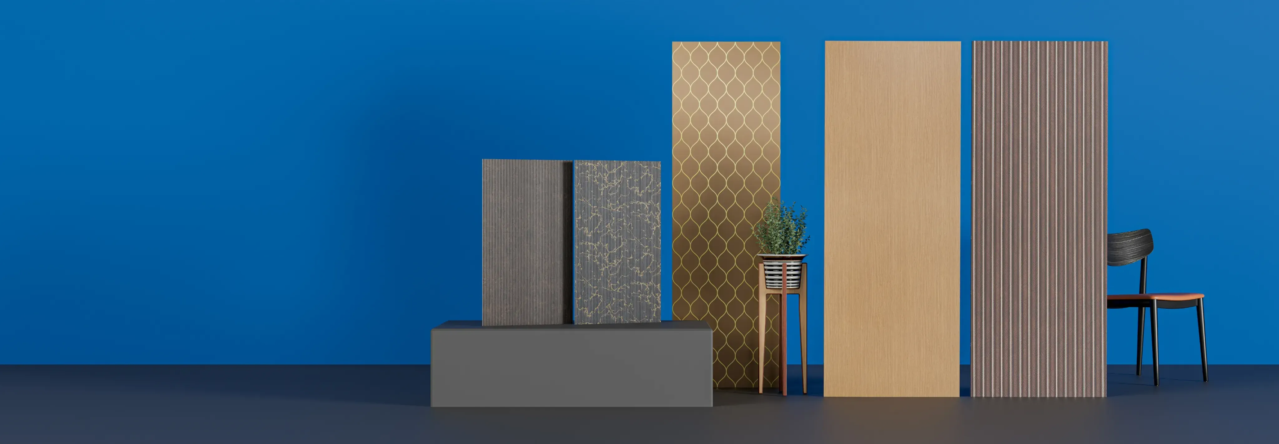 Multiple wall panel visual